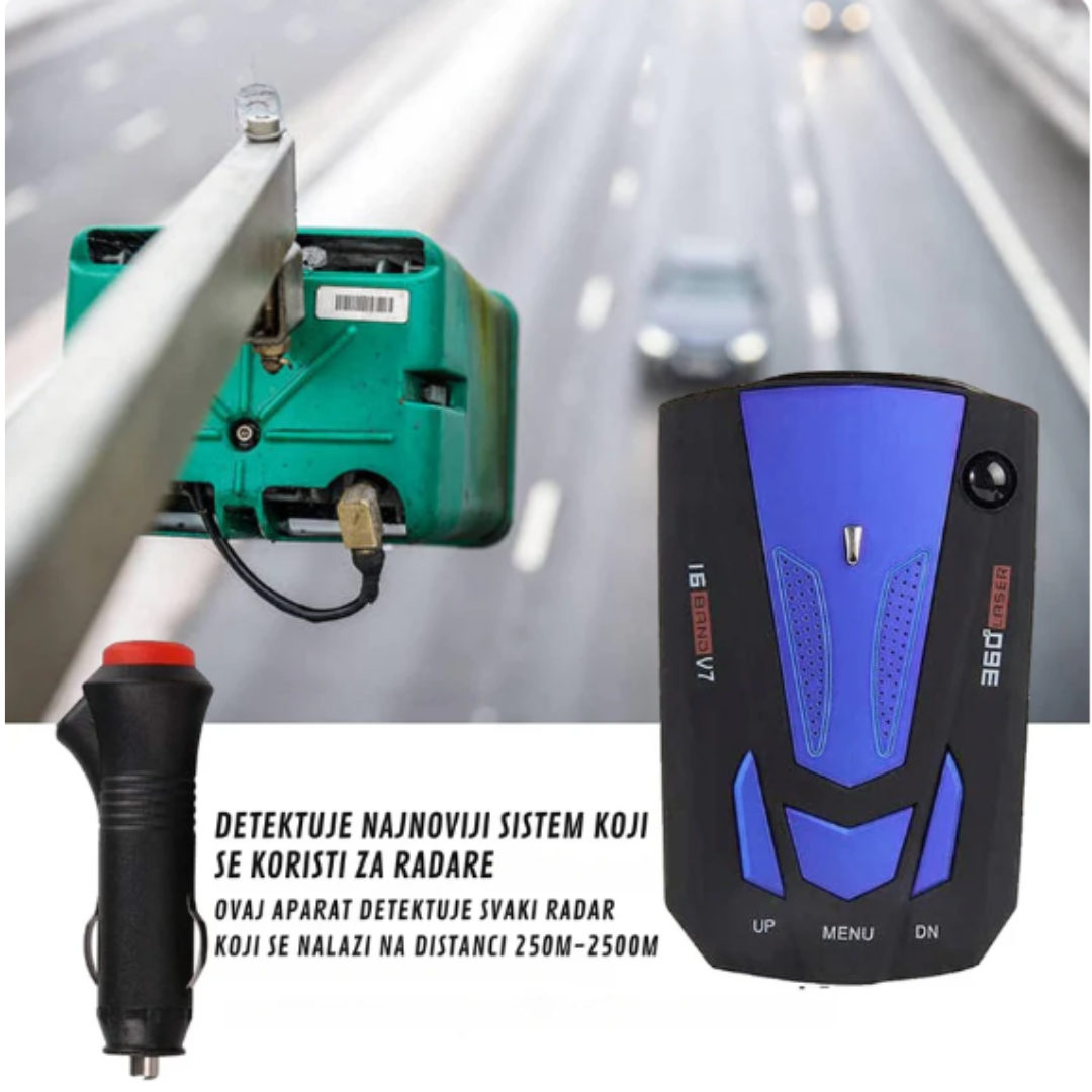 Radar Detektor za Auto – 360° Detekcija do 2500m