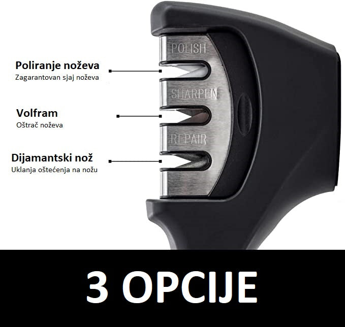 Oštrač noževa 3 u 1