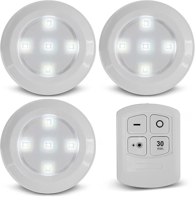 Samolepljiva set od 3 LED svetla sa daljinskim