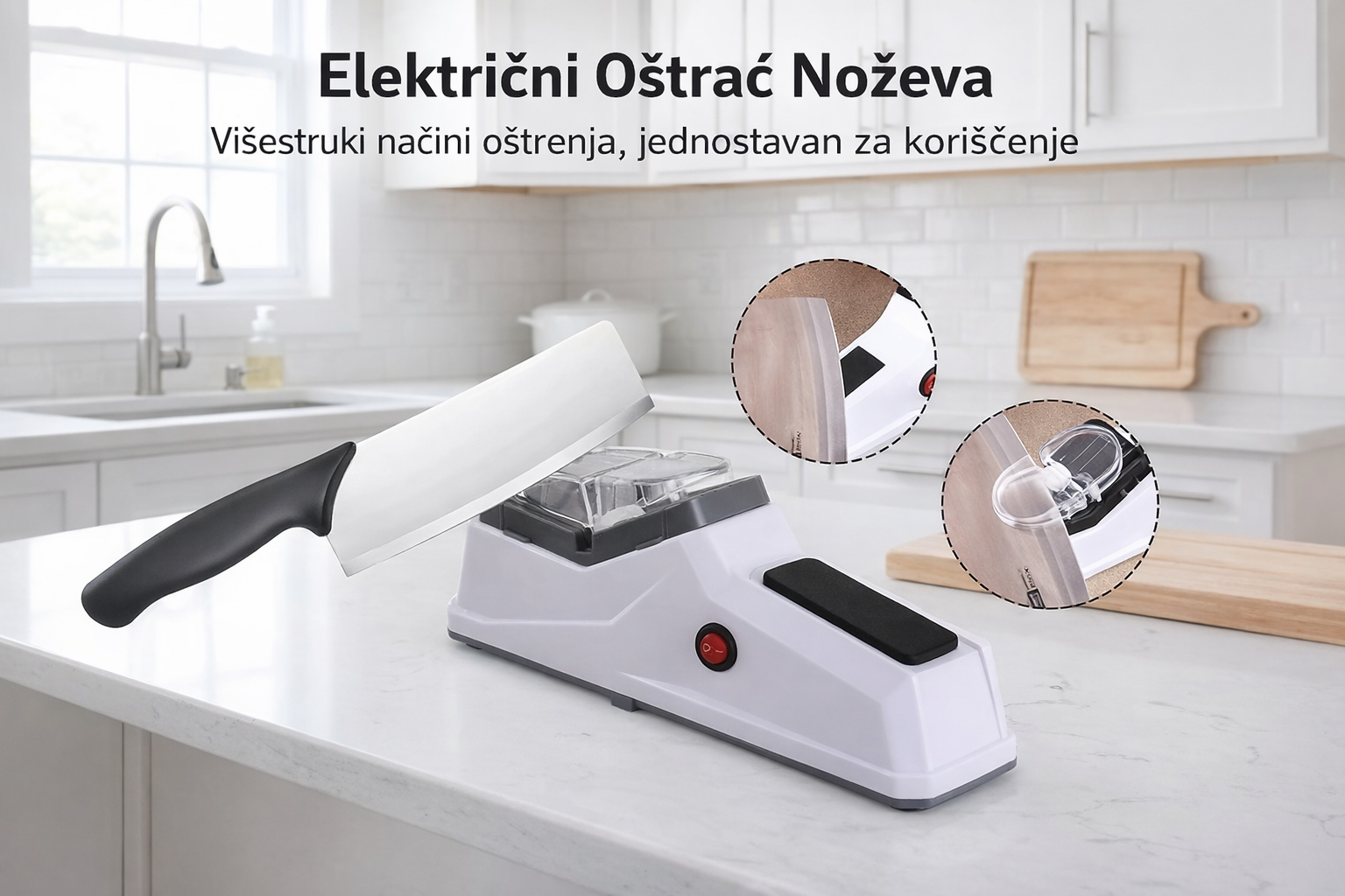 Električni oštrač noževa i makaza – Savršen Alat za Svaku Kuhinju